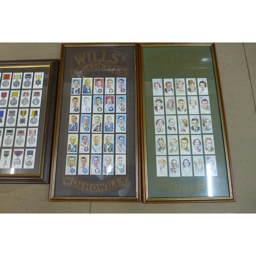 315 - Four framed sets of cigarette cards