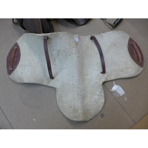 343 - A leather horse saddle