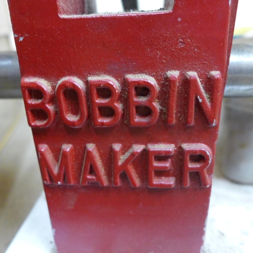 344 - A bobbin maker lathe and accessories