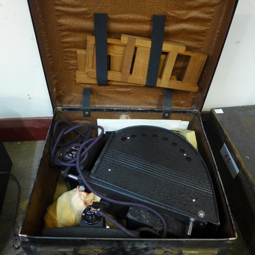 353 - A Johnson Optiscope slide projector in case