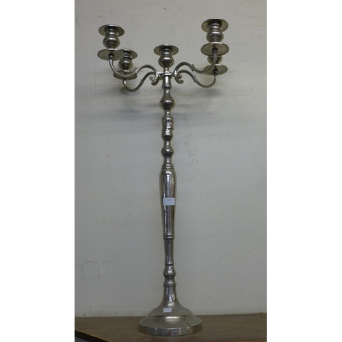 368 - A chrome candelabra