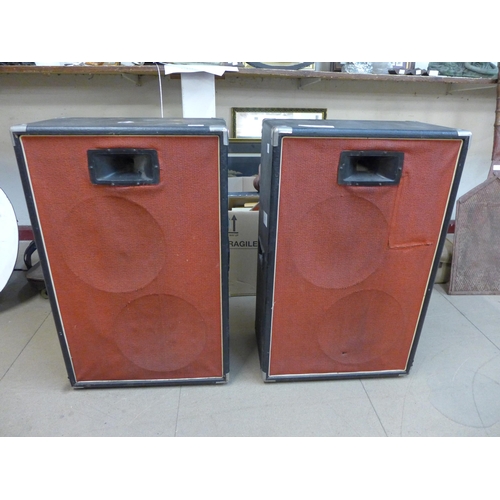 390 - A pair of large speakers