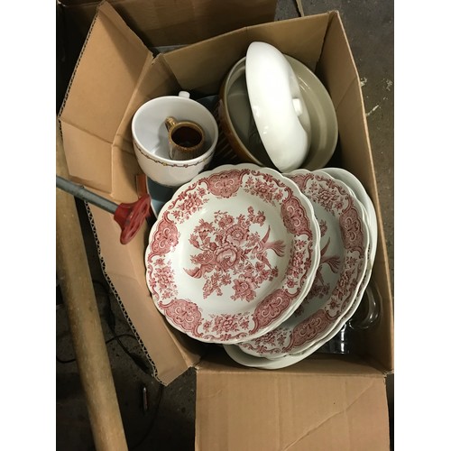 2203 - Large quantity of crockery and ceramics inc. plant stand, vase, mixed plates, etc.