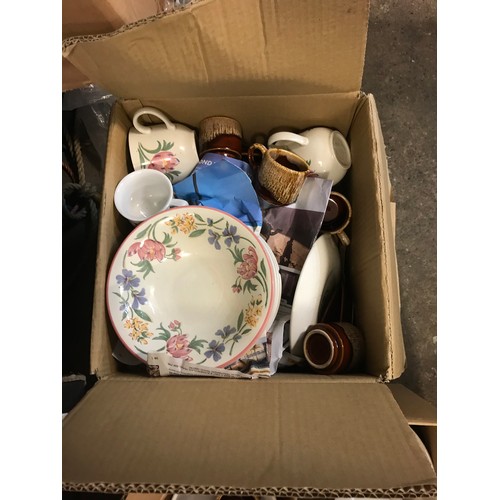 2203 - Large quantity of crockery and ceramics inc. plant stand, vase, mixed plates, etc.