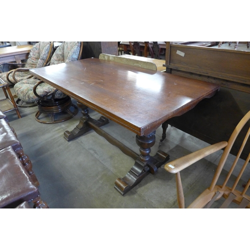 179 - An oak refectory table