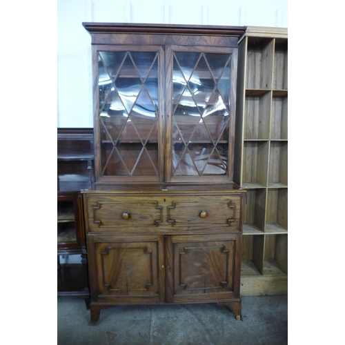 108 - A George IV mahogany secretaire bookcase