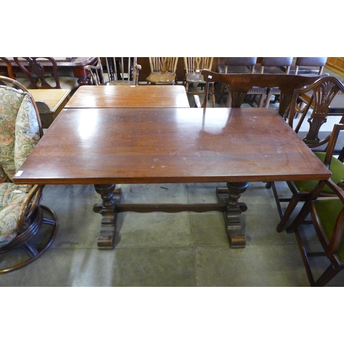 179 - An oak refectory table