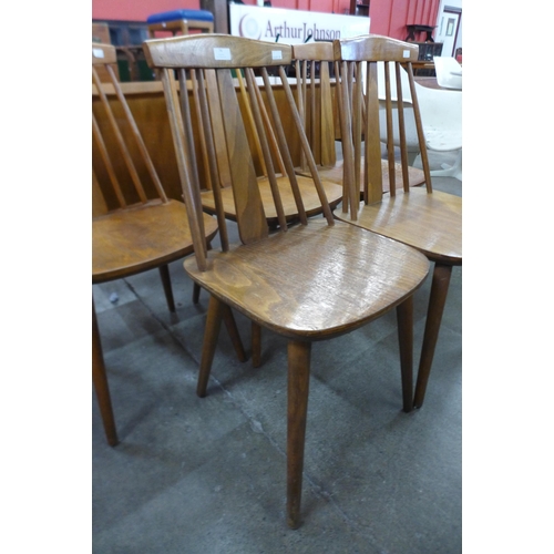 74 - Five beech kitchen chairs