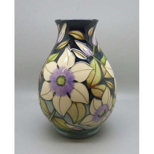 601 - A Moorcroft vase, Sophie Christina vase, year cypher 2002 (mushroom) design by Sian Leeper 2001, box... 