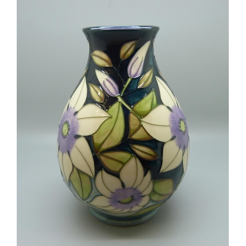 601 - A Moorcroft vase, Sophie Christina vase, year cypher 2002 (mushroom) design by Sian Leeper 2001, box... 