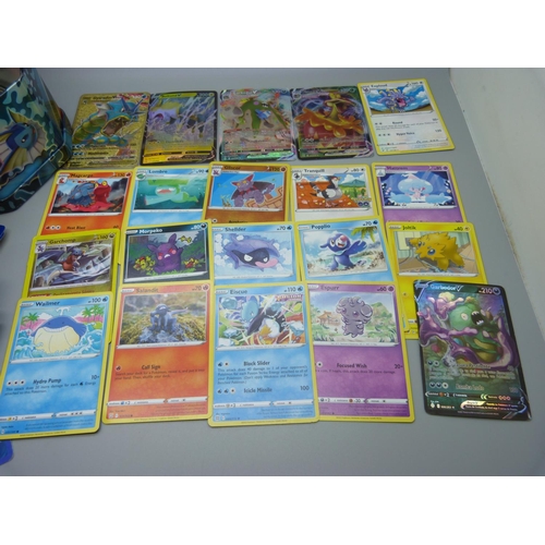 626 - A large collection of Pokemon cards including one metal Gyarados