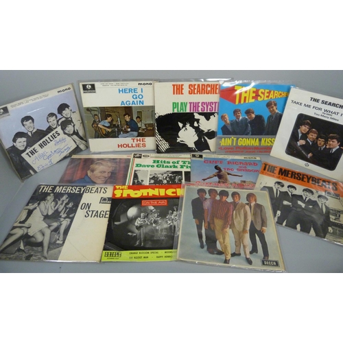 646 - Twelve music EP's including Hollies, Searchers, Merseybeats, etc.