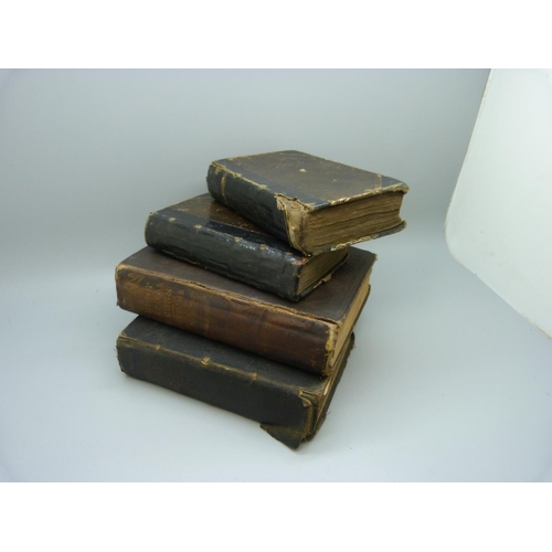 659 - Four volumes, The Harp of Caledonia, John Struthers, Vol. I and II, 1819; The Book of Scottish Balla... 