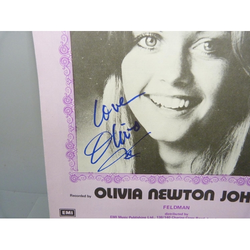 661 - Olivia Newton-John autographed sheet music