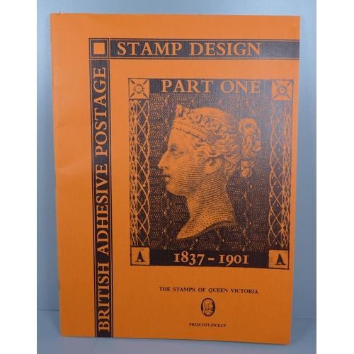 672 - The stamps of Queen Victoria, collectors guide with all stamps in place, British Adhesive Stamp Desi... 