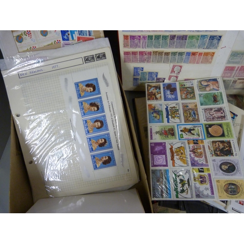 692 - Stamps; box of stamps, covers, etc.