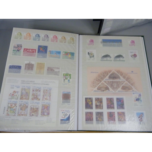 709 - Four albums of stamps including some sheets