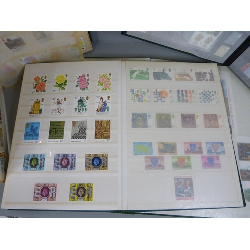 709 - Four albums of stamps including some sheets