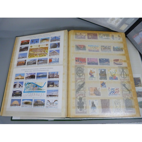 709 - Four albums of stamps including some sheets