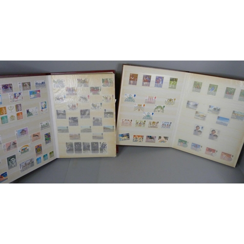 723 - Two albums of stamps including Spanish sheets