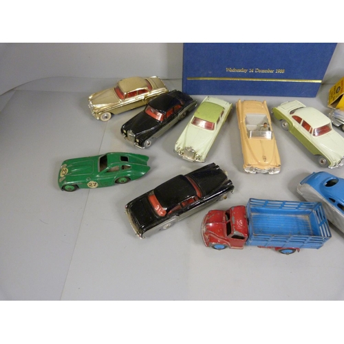 730 - A collection of Dinky Toys including 182 Porsche 356A Coupe with box, Corgi Toys and a Dinky Toys bo... 