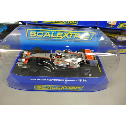 776 - Seven Scalextric F1 cars - duplicates