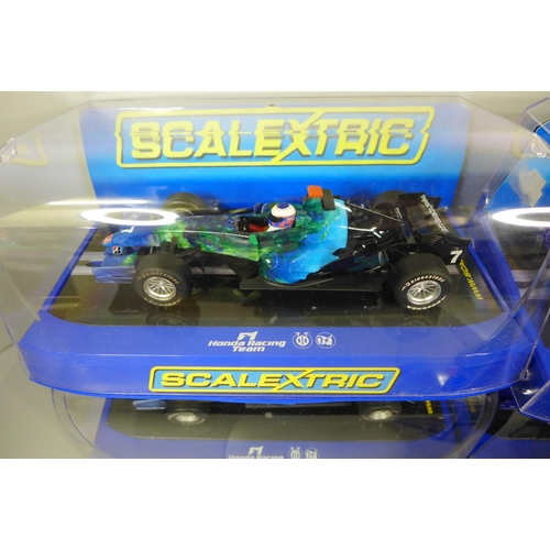 776 - Seven Scalextric F1 cars - duplicates