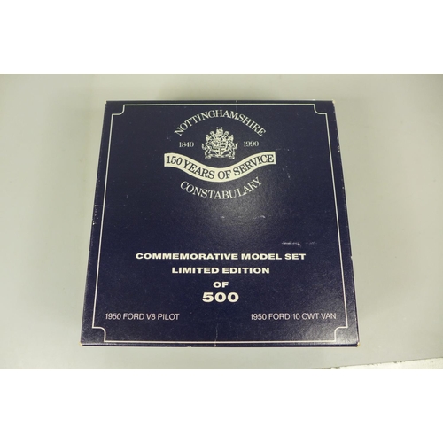 778 - A Matchbox Nottinghamshire Constabulary commemorative model set, limited edition of 500, boxed