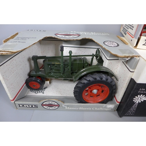 780 - Four models of tractors, Ertl x3, Agco Allis, boxed