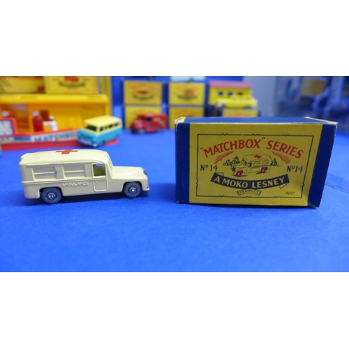 789 - Matchbox 1-75 series Moko Lesney die-cast model vehicles, numbered 1, 1 accessory, 2, 3, 3 accessory... 