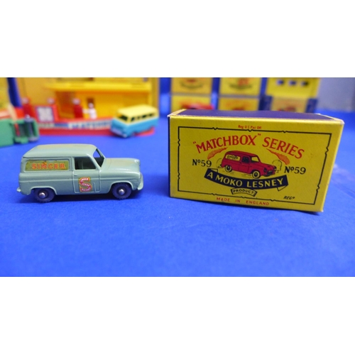 789 - Matchbox 1-75 series Moko Lesney die-cast model vehicles, numbered 1, 1 accessory, 2, 3, 3 accessory... 