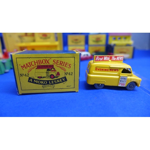 789 - Matchbox 1-75 series Moko Lesney die-cast model vehicles, numbered 1, 1 accessory, 2, 3, 3 accessory... 