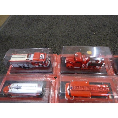 795 - Ten del Prado die-cast models of fire engines, boxed