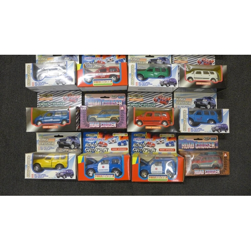 801 - A collection of die-cast model vehicles, King Cruiser, Road Cruiser, boxed (18)