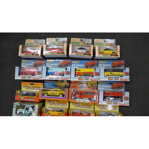 802 - A collection of die-cast model vehicles, Simba, Beetle, Campervans, etc. (27)