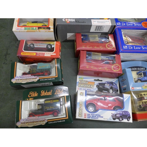 819 - A box of twenty-five Corgi Classic Models and other die-cast model vehicles, boxed