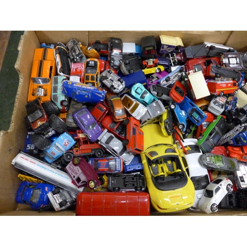 829 - A box of mixed die-cast model vehicles