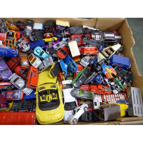 829 - A box of mixed die-cast model vehicles