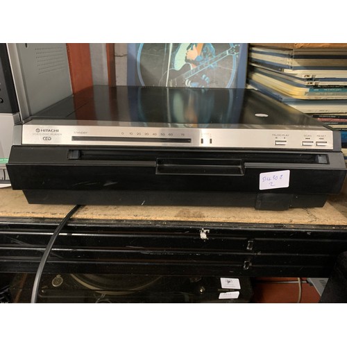 2258 - Hitachi video disc player and a selection of original 1950's laser discs