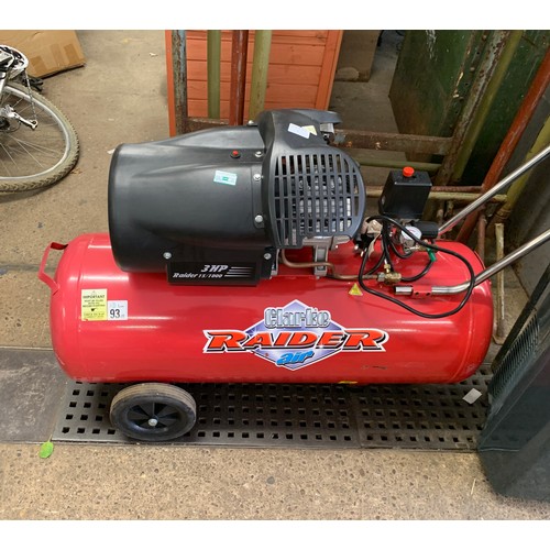 2303 - Clarke Raider 15/1000 3Hp 100 litre compressor - W