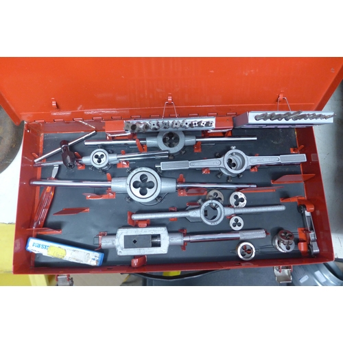 2049 - Ruko approx. 30 piece tap and die set, original RRP £120