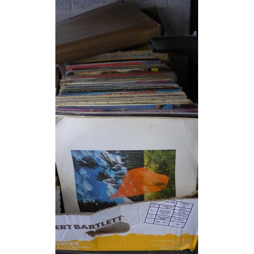 2189 - 3 Trays, approx. 300 LP records, 33rpm mixed genres from 1960's to 1980's