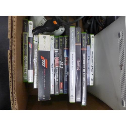 2267 - Two x Xbox 360 consoles with approx 14 games