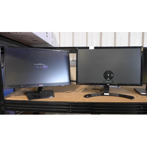 3002 - Two LG monitors: (22MP58VQ)(Flatron 22EN33S) * this lot is subject to VAT