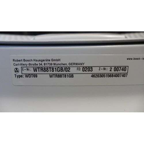 3013 - Bosch White Heat Pump Dryer (8Kg) (Model: WTR88T81GB), original RRP £549.99 + VAT (271Z-1) * This lo... 