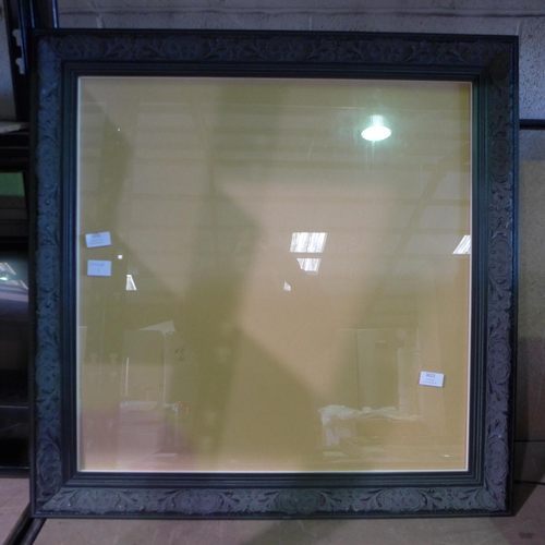 3023 - Distressed Effect Square Glazed Black Picture Frame (Approx. 80 x 80cm)