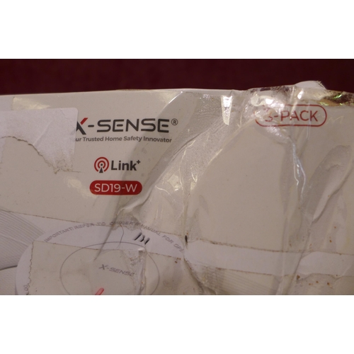 3069 - Three X-Sense wireless interlinked smoke alarms (model: SD19-W)