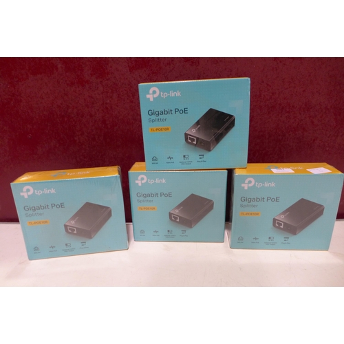 3082 - 4 TP-Link Gigabit PoE+ injectors (TL-POE160S) - boxed  * this lot is subject to VAT