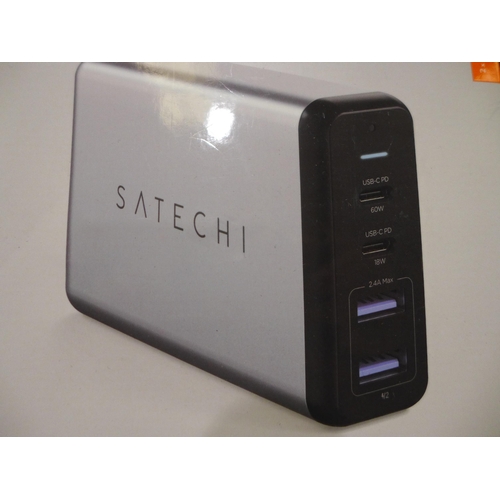 3101 - Satechi space Grey 75w dual USB-C PD travel charger