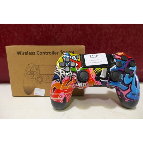 3118 - Graffiti print Wireless controller for P4